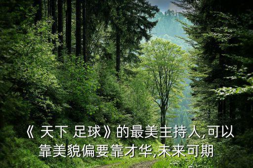 《 天下 足球》的最美主持人,可以靠美貌偏要靠才華,未來可期