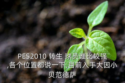 PES2010 轉(zhuǎn)生 球員誰比較強(qiáng),各個(gè)位置都說一下,目前入手大因小貝范德薩