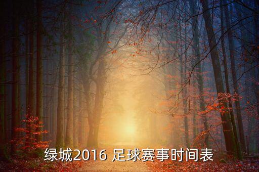 綠城2016 足球賽事時(shí)間表