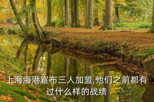 上海海港宣布三人加盟,他們之前都有過什么樣的戰(zhàn)績(jī)