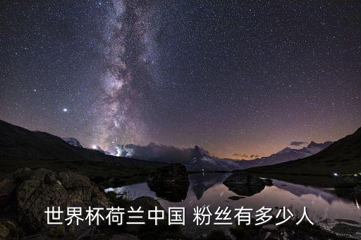 世界杯荷蘭中國 粉絲有多少人