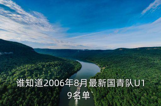 誰(shuí)知道2006年8月最新國(guó)青隊(duì)U19名單`