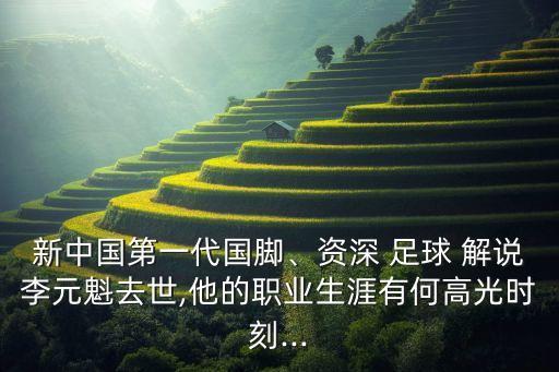 新中國第一代國腳、資深 足球 解說李元魁去世,他的職業(yè)生涯有何高光時刻...