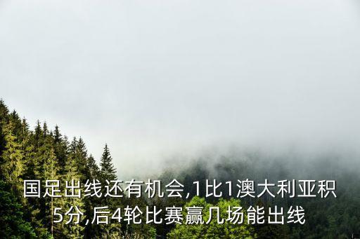 國足出線還有機會,1比1澳大利亞積5分,后4輪比賽贏幾場能出線