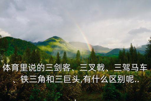 體育里說(shuō)的三劍客、三叉戟、三駕馬車(chē)、鐵三角和三巨頭,有什么區(qū)別呢...