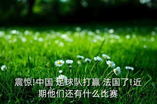 震驚!中國 足球隊打贏 法國了!近期他們還有什么比賽